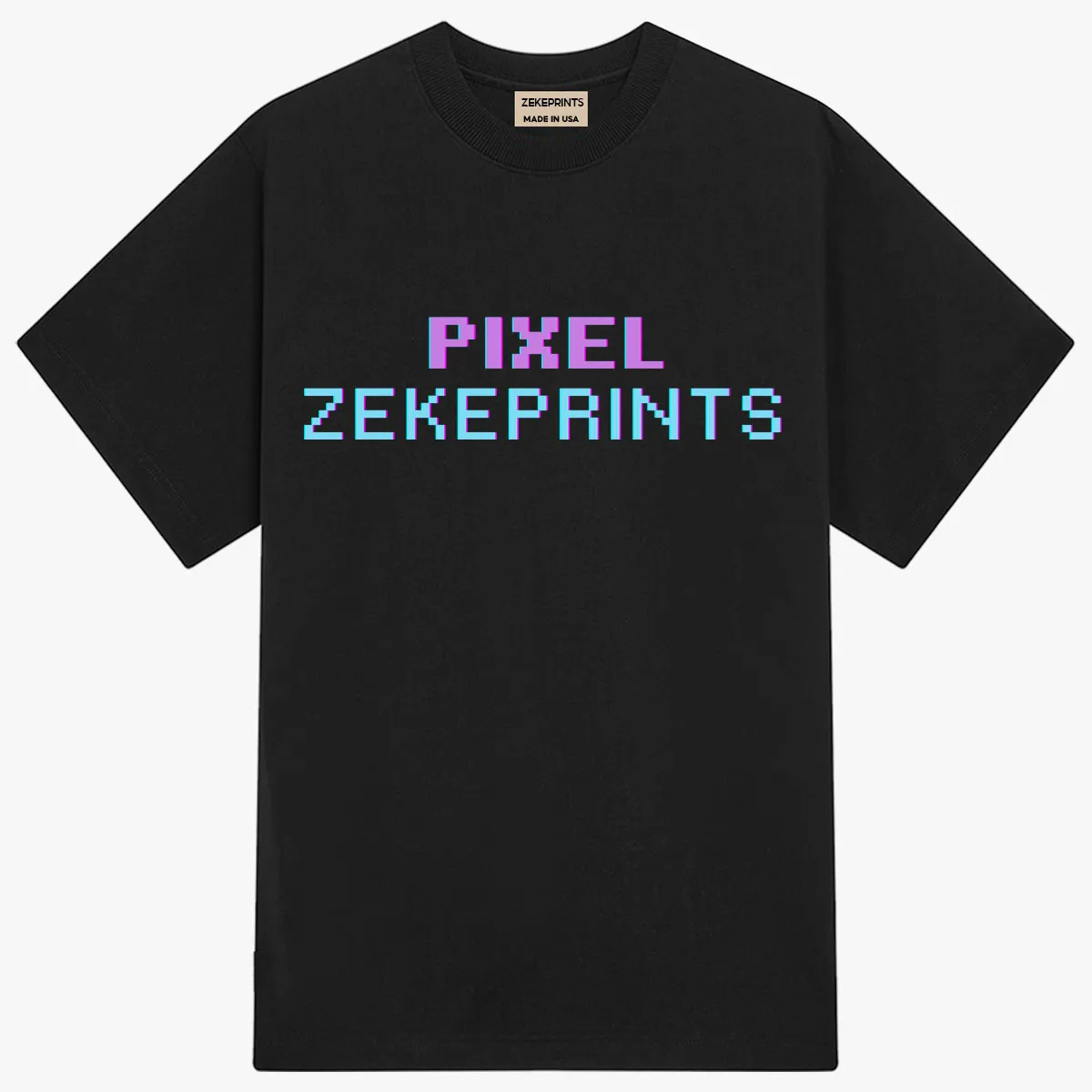 Pixel ZekePrints Tee - Black